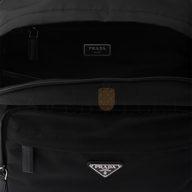 PRADA RE-NYLON AND SAFFIANO LEATHER BACKPACK 2VZ048 (43.5*31*20cm) PRADA RE-NYLON AND SAFFIANO LEATHER BACKPACK 2VZ048 (43.5*31*20cm)